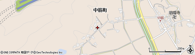 京都府綾部市中筋町（村中）周辺の地図
