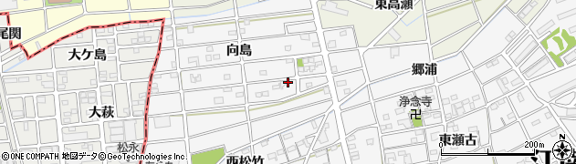 愛知県江南市松竹町向島166周辺の地図
