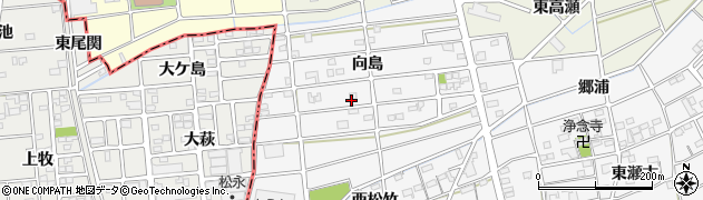 愛知県江南市松竹町向島周辺の地図