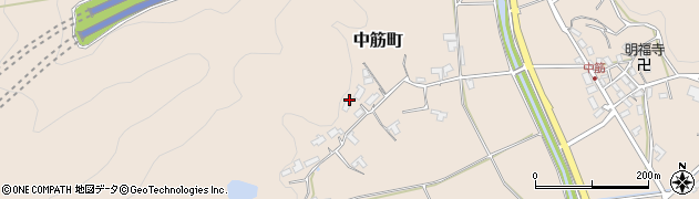 京都府綾部市中筋町（大安）周辺の地図