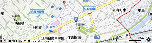 TEA HOUSE la CASA ティーハウスラカーサ 江南店周辺の地図