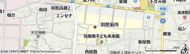 愛知県犬山市羽黒菊川周辺の地図