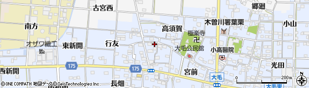 愛知県一宮市大毛西郷53周辺の地図