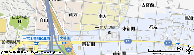 愛知県一宮市光明寺南方51周辺の地図