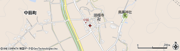 京都府綾部市中筋町（野）周辺の地図