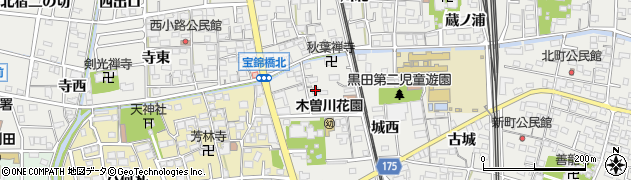愛知県一宮市木曽川町黒田宝光寺45周辺の地図