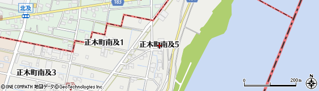岐阜県羽島市正木町南及5丁目周辺の地図