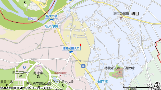 〒250-0107 神奈川県南足柄市小市の地図