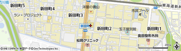 岐阜県大垣市新田町周辺の地図