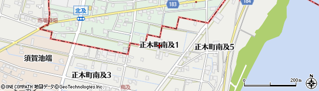 岐阜県羽島市正木町南及1丁目周辺の地図