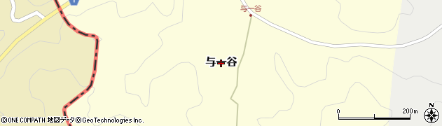 鳥取県南部町（西伯郡）与一谷周辺の地図
