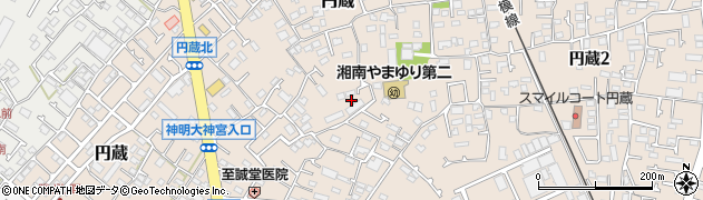 神奈川県茅ヶ崎市円蔵周辺の地図