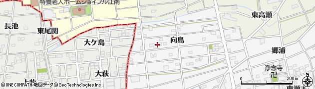 愛知県江南市松竹町向島69周辺の地図