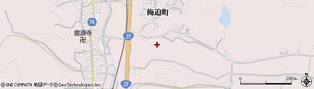 京都府綾部市梅迫町（上縄手）周辺の地図
