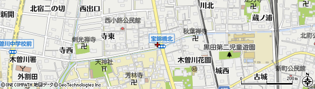 愛知県一宮市木曽川町黒田錦里60周辺の地図