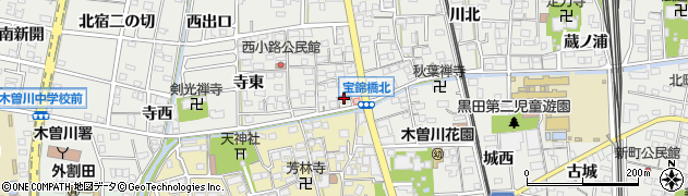 愛知県一宮市木曽川町黒田錦里59周辺の地図