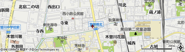 愛知県一宮市木曽川町黒田錦里65周辺の地図