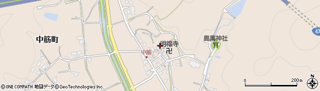 京都府綾部市中筋町（清水）周辺の地図
