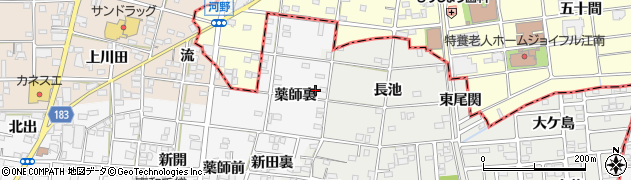 愛知県一宮市浅井町前野薬師裏38周辺の地図