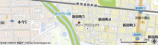 岐阜県大垣市新田町5丁目周辺の地図
