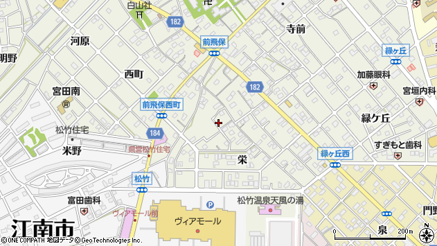 〒483-8341 愛知県江南市前飛保町栄の地図