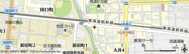 河合寿司大井店周辺の地図