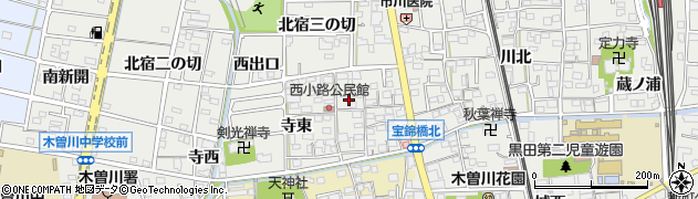 愛知県一宮市木曽川町黒田錦里6周辺の地図