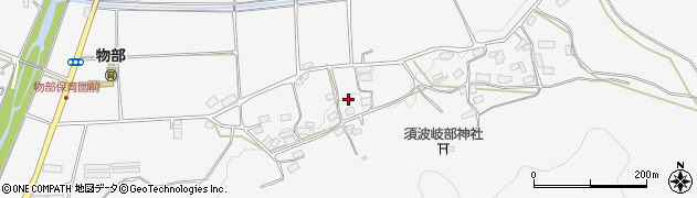 京都府綾部市物部町横椽周辺の地図