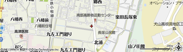 愛知県犬山市楽田長塚西12周辺の地図