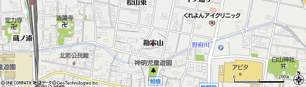 愛知県一宮市木曽川町黒田（勘宗山）周辺の地図