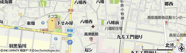愛知県犬山市羽黒新田八幡西30周辺の地図