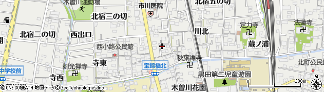 愛知県一宮市木曽川町黒田錦里98周辺の地図