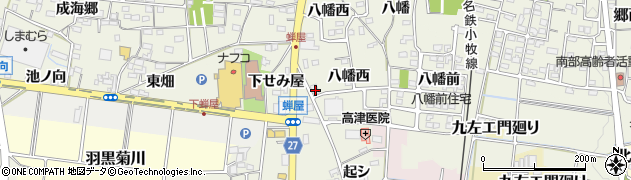 愛知県犬山市羽黒新田八幡西12周辺の地図