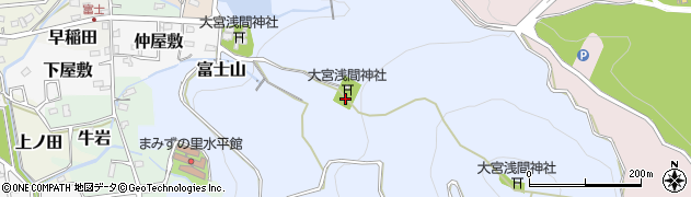 愛知県犬山市富士山周辺の地図
