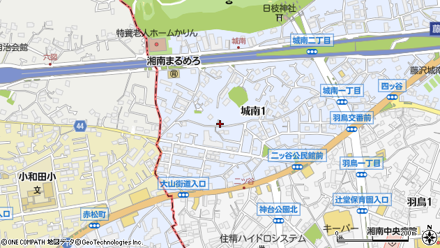 〒251-0057 神奈川県藤沢市城南の地図