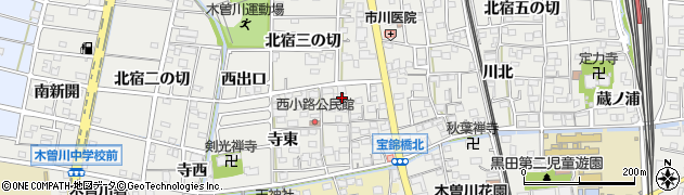 愛知県一宮市木曽川町黒田錦里11周辺の地図