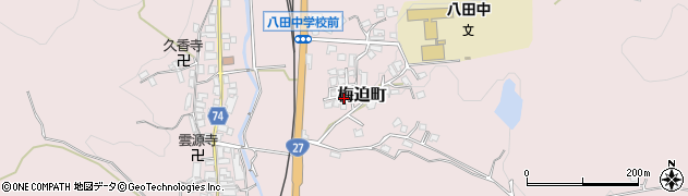 京都府綾部市梅迫町（薬師平）周辺の地図