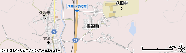 京都府綾部市梅迫町周辺の地図