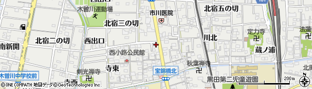 愛知県一宮市木曽川町黒田錦里72周辺の地図