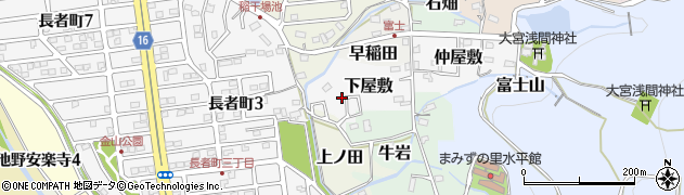 愛知県犬山市下屋敷周辺の地図