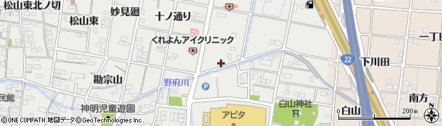 愛知県一宮市木曽川町黒田（西池ノ上）周辺の地図