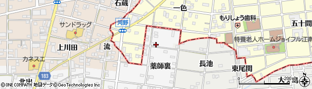 愛知県一宮市浅井町前野薬師裏18周辺の地図