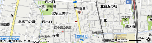 愛知県一宮市木曽川町黒田錦里75周辺の地図