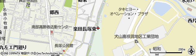 愛知県犬山市山ノ田周辺の地図