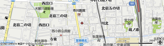 愛知県一宮市木曽川町黒田錦里92周辺の地図