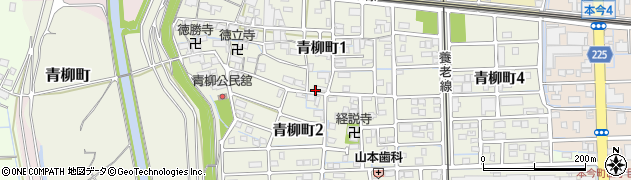 岐阜県大垣市青柳町周辺の地図