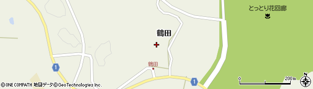 鳥取県南部町（西伯郡）鶴田周辺の地図