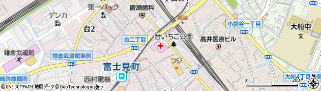 鎌倉市大船体育館周辺の地図