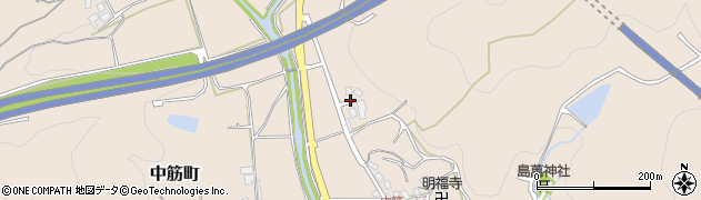京都府綾部市中筋町和田鼻周辺の地図