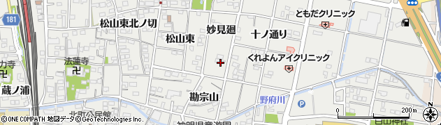 愛知県一宮市木曽川町黒田（妙見前）周辺の地図